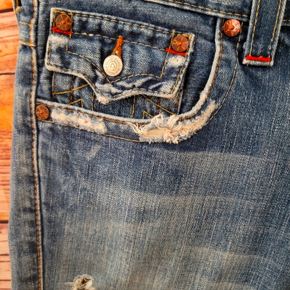 Uocycled, Handmade True Relgion Denim Jean Skirt - Picture 3 of 9